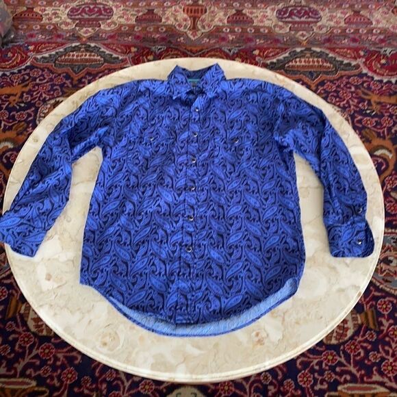 Rough Stock 100% Cotton Classic Paisley Cowboy Shirt - Picture 10 of 14